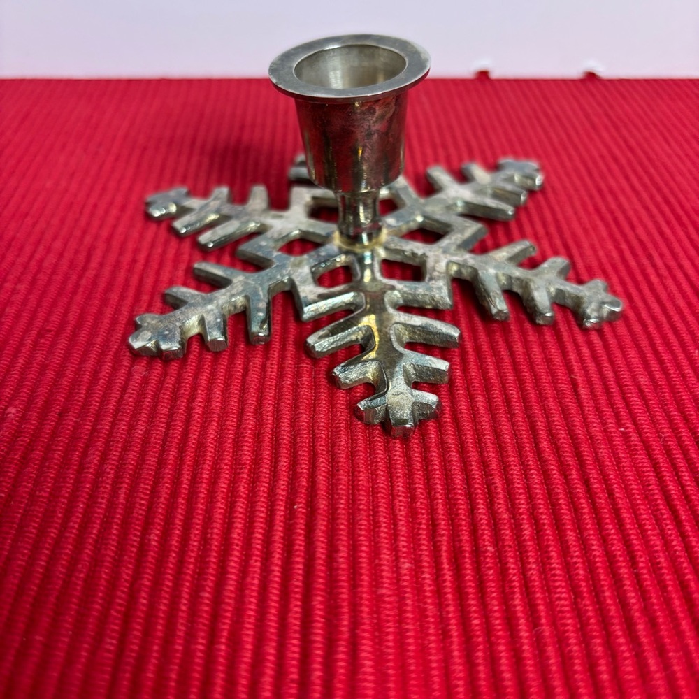Restoration HardwareSilver Plated Snowflake Candle Holder
Made in India